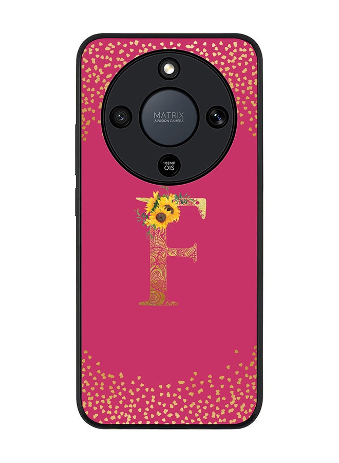 Stylizedd For Honor X9d / Magic8 Lite / X70 Case,Slim fit Camera Protection, Shockproof Thin Phone cover  - Custom Floral Monogram - F ( Deep Pink ) - Image 1